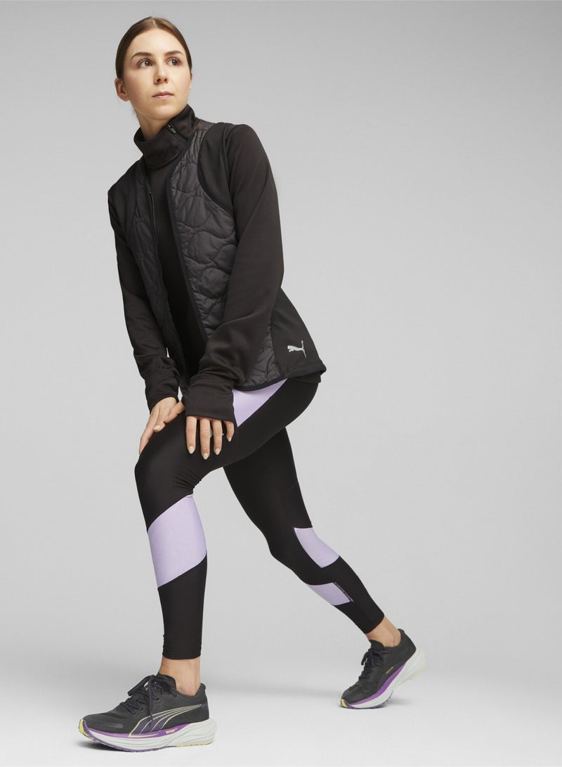 PUMA RUN CLOUDSPUN WRMLBL Womens Black Padded Running Vest - Image 1