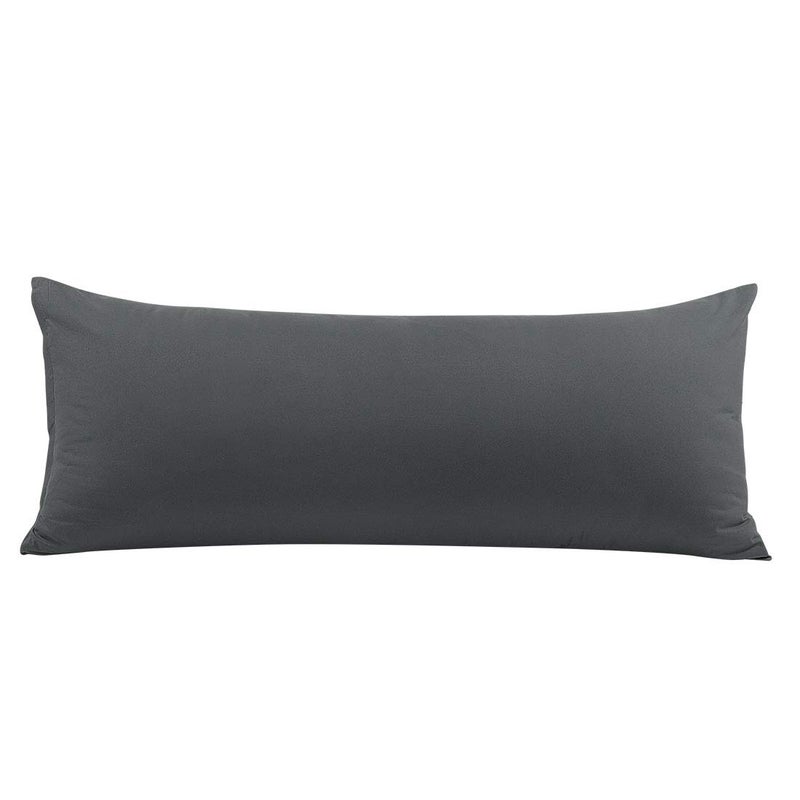 PiccoCasa Body Pillow Pillowcase with Zipper Closure 1800 Series Brushed Microfiber Body Pillow Cover Soft Long Pillow Cases for Body Pillows Grey 50 x 120cm 4ft