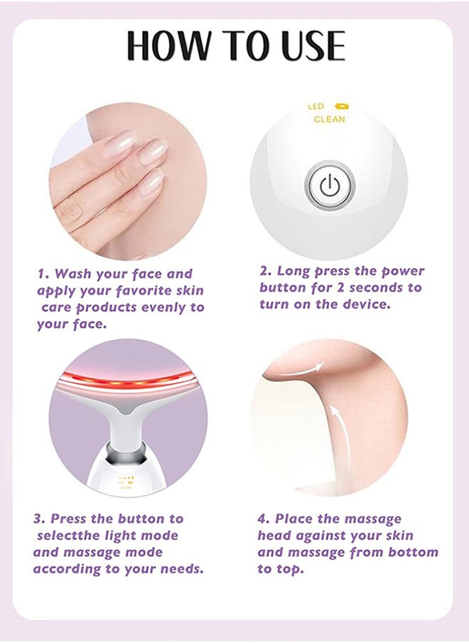 Generic - Face Massager, Face Beauty Device, Facial Lifting Therapy Machine EMS Face Massager Anti Wrinkle Skin Tightening Reduce Double Chin Skin Care Tools 7 Colour Modes - Image 1