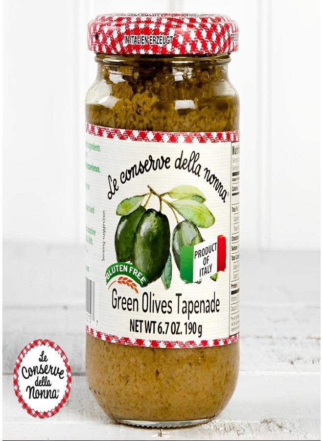Goodscious Della Nonna Green Olive Tapenade - Italian Green Olive Spread, Healthy Olive Dip - Natural & Gluten Free Tapenade - Made from Fresh Ingredients - Great for Toppings, Spread & Garnish - 6.7 oz. - Image 3