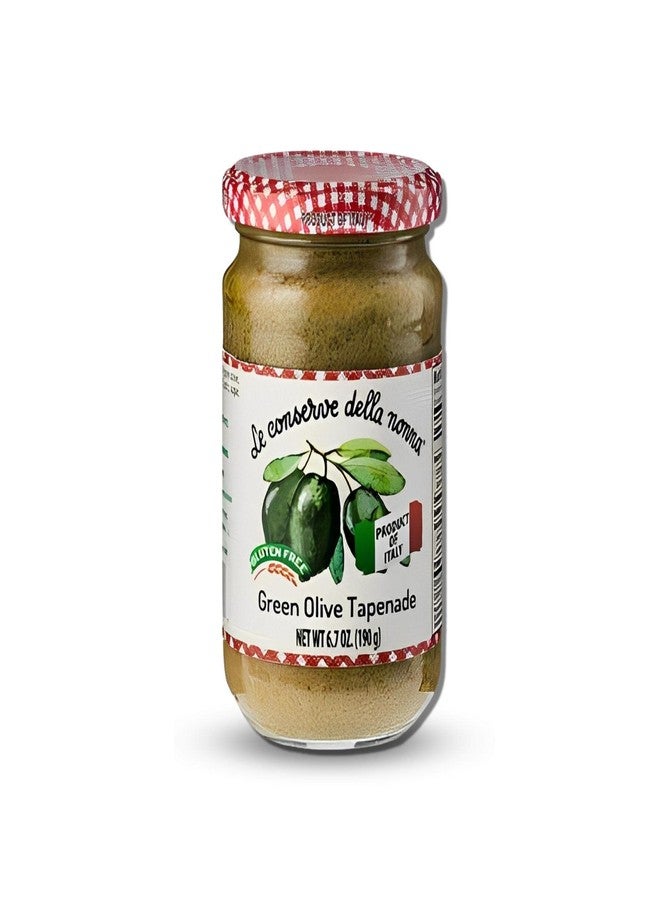 Goodscious Della Nonna Green Olive Tapenade - Italian Green Olive Spread, Healthy Olive Dip - Natural & Gluten Free Tapenade - Made from Fresh Ingredients - Great for Toppings, Spread & Garnish - 6.7 oz. - Image 1