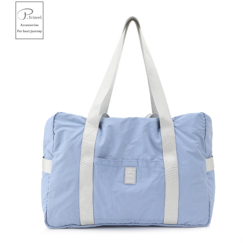 Travel Storage Bag: Light Blue, Large Capacity - Foldable Design Portable Luggage Bag for Travelers and Expectant Parents - Image 1