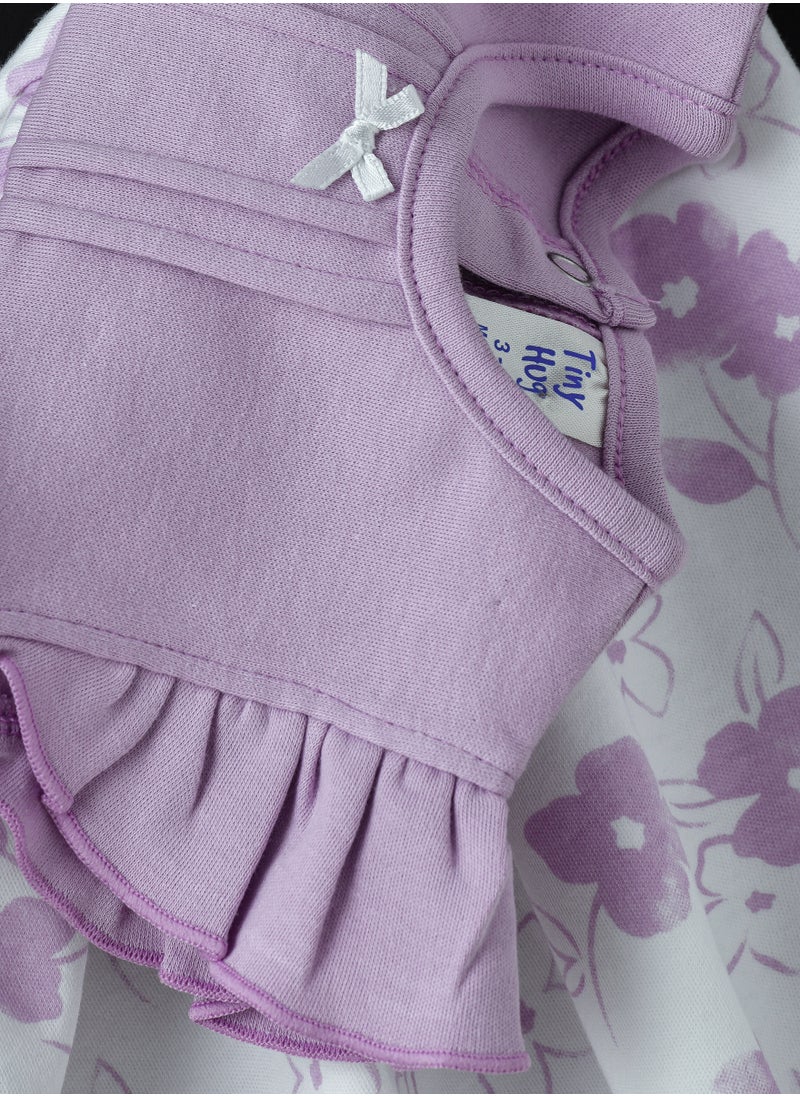 Tiny Hug Soft Knit Cotton Baby Girl Dress  - Image 4