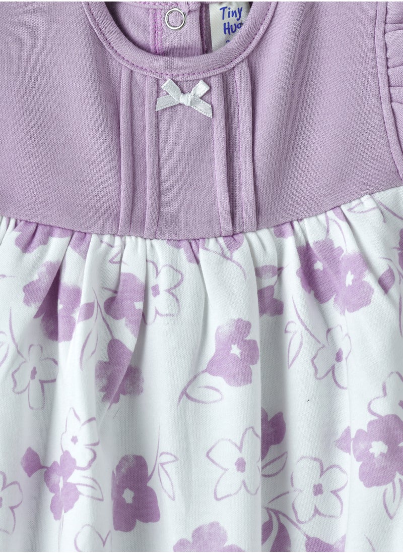 Tiny Hug Soft Knit Cotton Baby Girl Dress  - Image 3