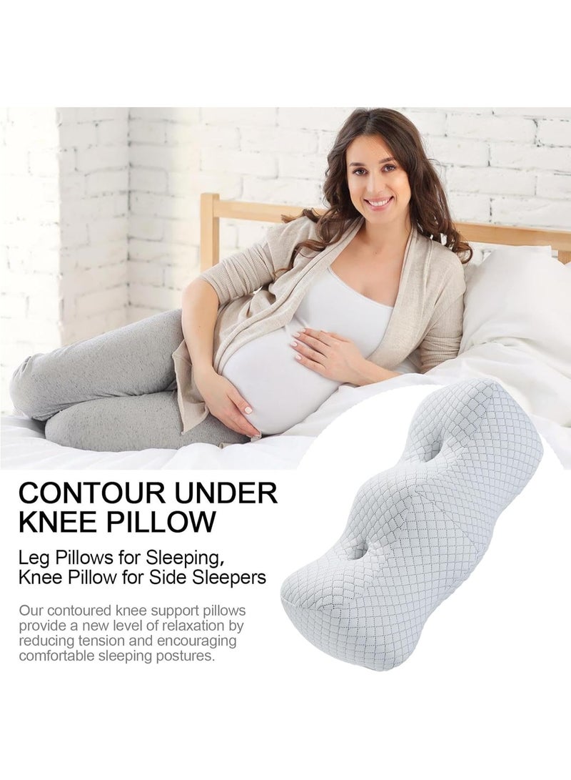 والالا وسادة ركبة دائرية نصف دائرية مريحة محمولة، وسائد لرفع الساق، وسادة دعم الركبة لمن ينامون على جانبهم تفصل الركبتين، تعزز النوم، الدورة الدموية - Image 2