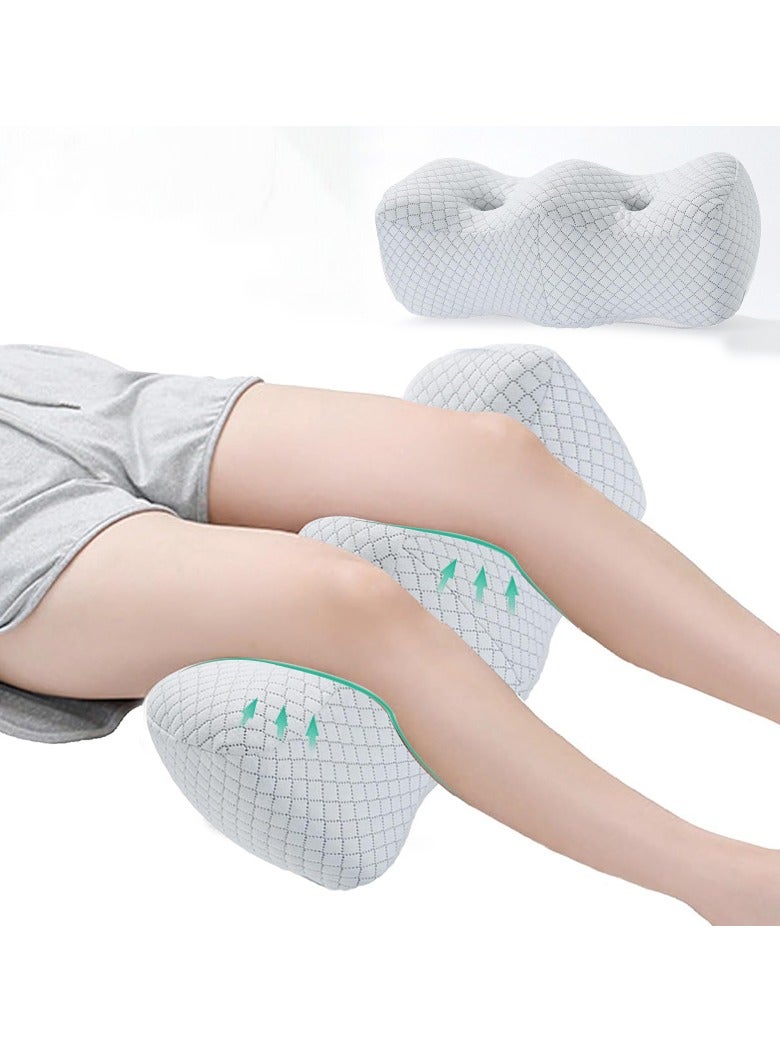 والالا وسادة ركبة دائرية نصف دائرية مريحة محمولة، وسائد لرفع الساق، وسادة دعم الركبة لمن ينامون على جانبهم تفصل الركبتين، تعزز النوم، الدورة الدموية - Image 1