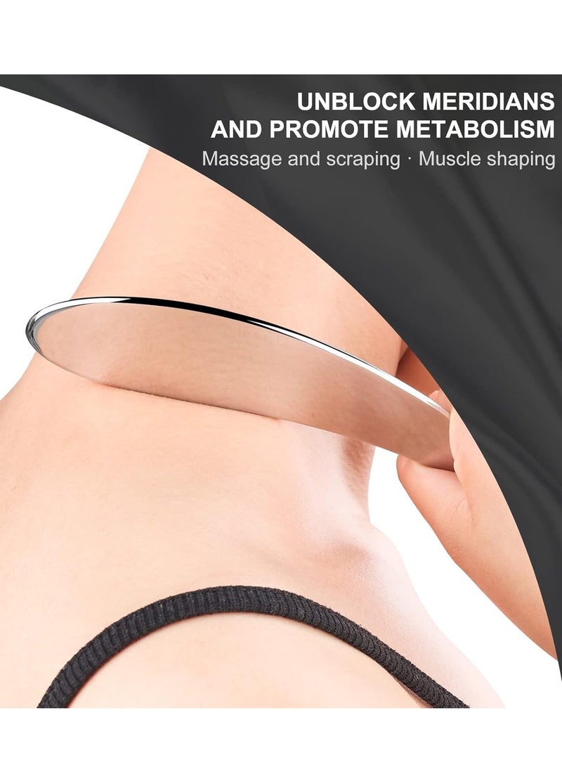 عام أداة تدليك غواشا، أداة كشط من الفولاذ المقاوم للصدأ من الدرجة الأولى لتحسين الأنسجة الناعمة، أدوات العلاج الطبيعي، تستخدم للظهر والساقين والذراعين والرقبة والكتف، أداة غواشا - Image 3