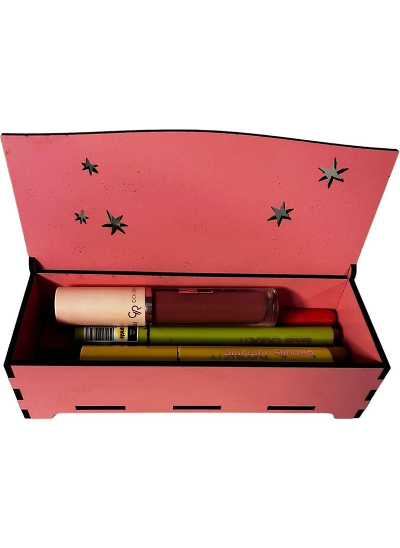 Dalyan Wooden Pencil Case Box with Lid  - Image 3