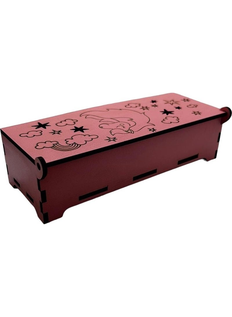 Dalyan Wooden Pencil Case Box with Lid  - Image 1