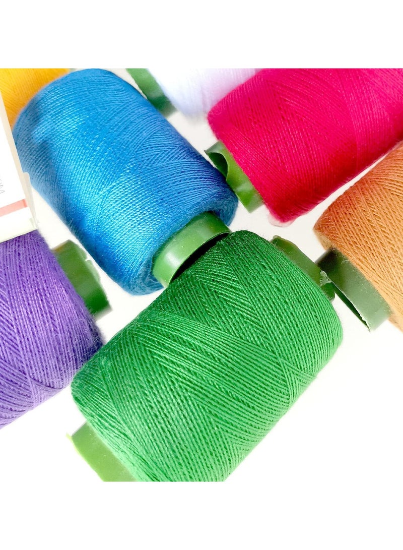 Set of 20 Sewing Machine Threads Set Hand Sewing Needles and Threads, White Thread and Black Thread for Sewing (Pack of 20 Pcs 20000 Yards) - Image 2