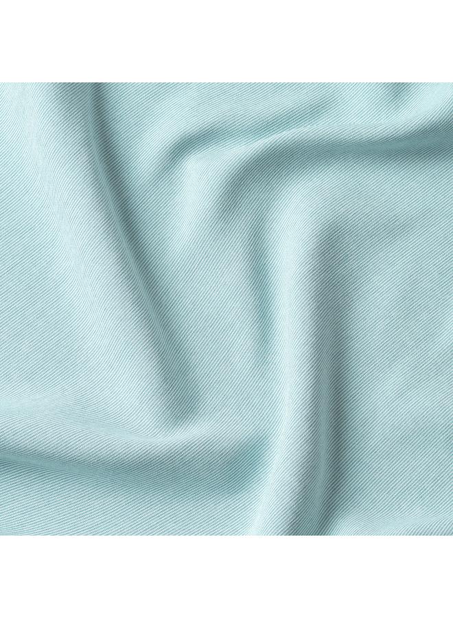 Zaboon Room Darkening Curtains, 1 Pair, With Heading Tape/White/Turquoise, 145X300 Cm - Image 4