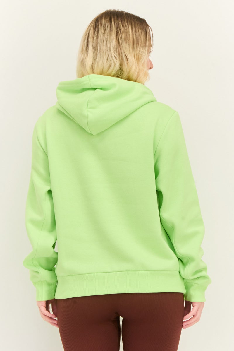 Adidas Women Sportswear Fit Long Sleeves Outdoor Hoodies,Green - Image 4
