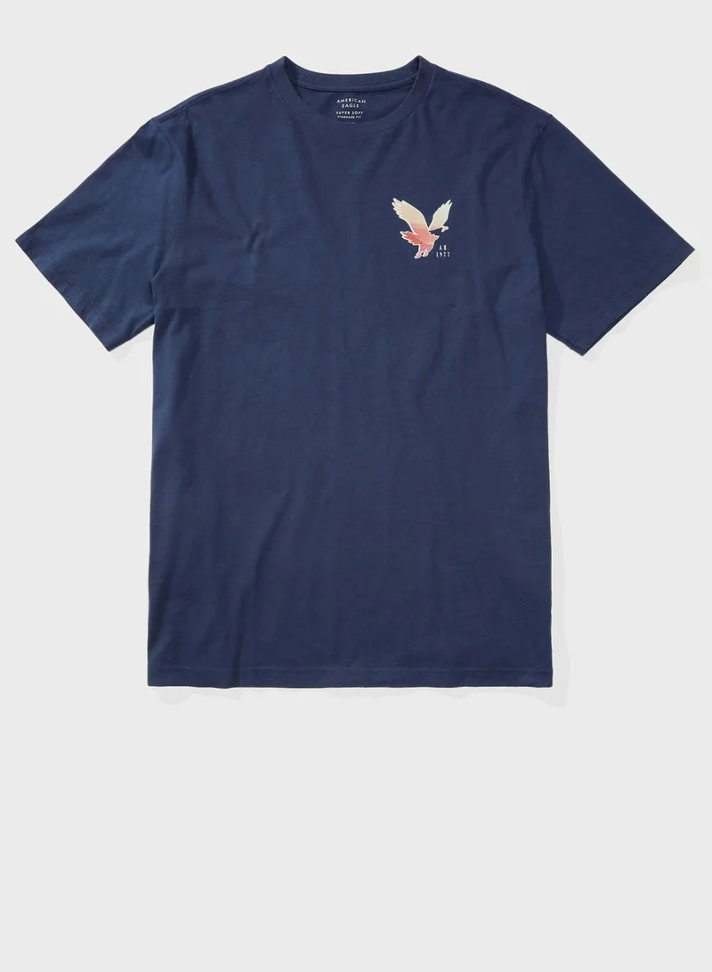 American Eagle Logo Crew Neck T-Shirt