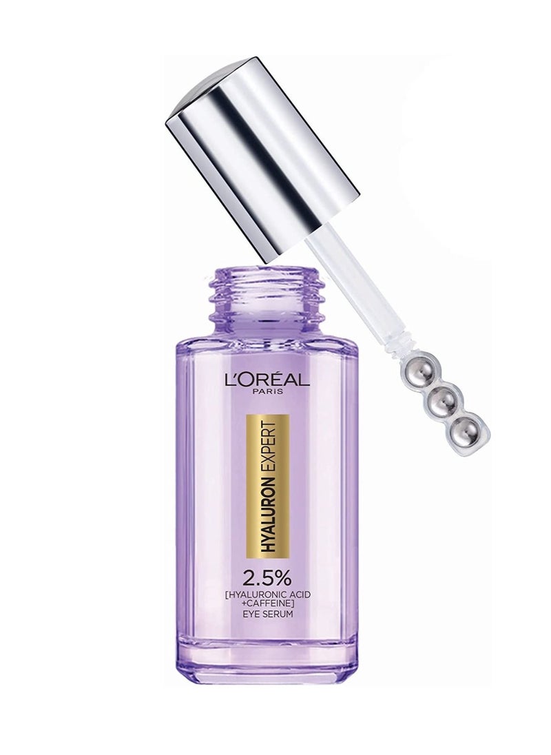 L'OREAL PARIS - Hyaluron Expert Eye Serum with 2.5% Hyaluronic Acid Caffeine and Niacinamide 20ml - Image 1