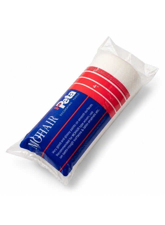 Peta Mohair Paint Roller 4 Inch – Decorating Tools Mini Roller Refill For Smooth Paint Finish, Walls, Doors, Cabinets & Touch-Up Painting (2 Piece) - Image 1