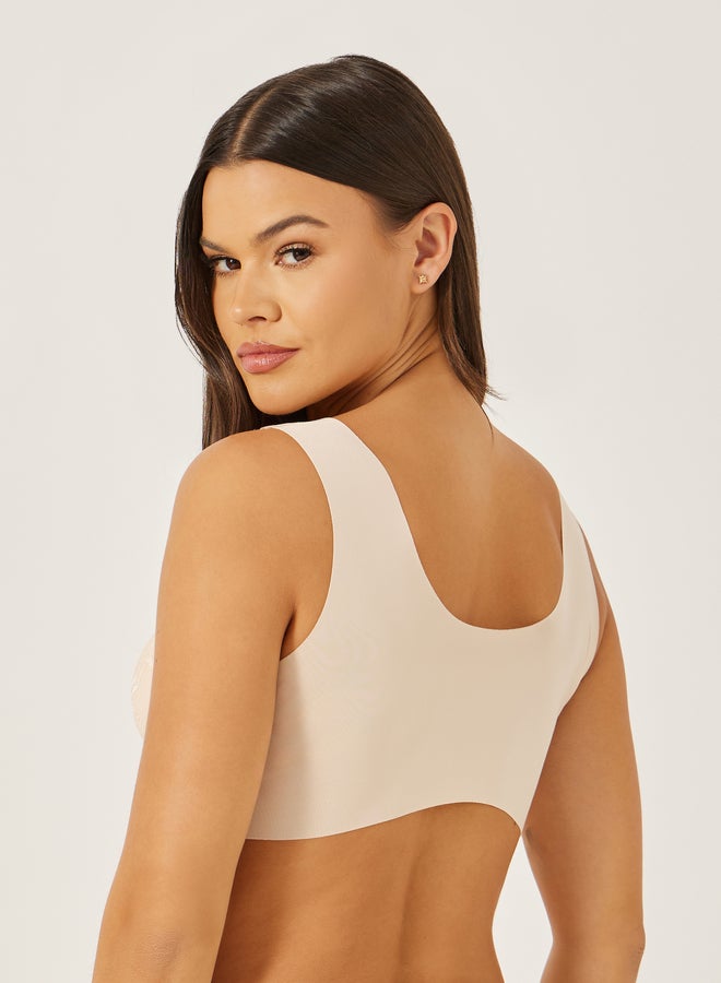 Styli 3PK PNW FULL SUPPORT MESH CROSS OVER FRONT LACE CUP CROP TOP  - Image 5