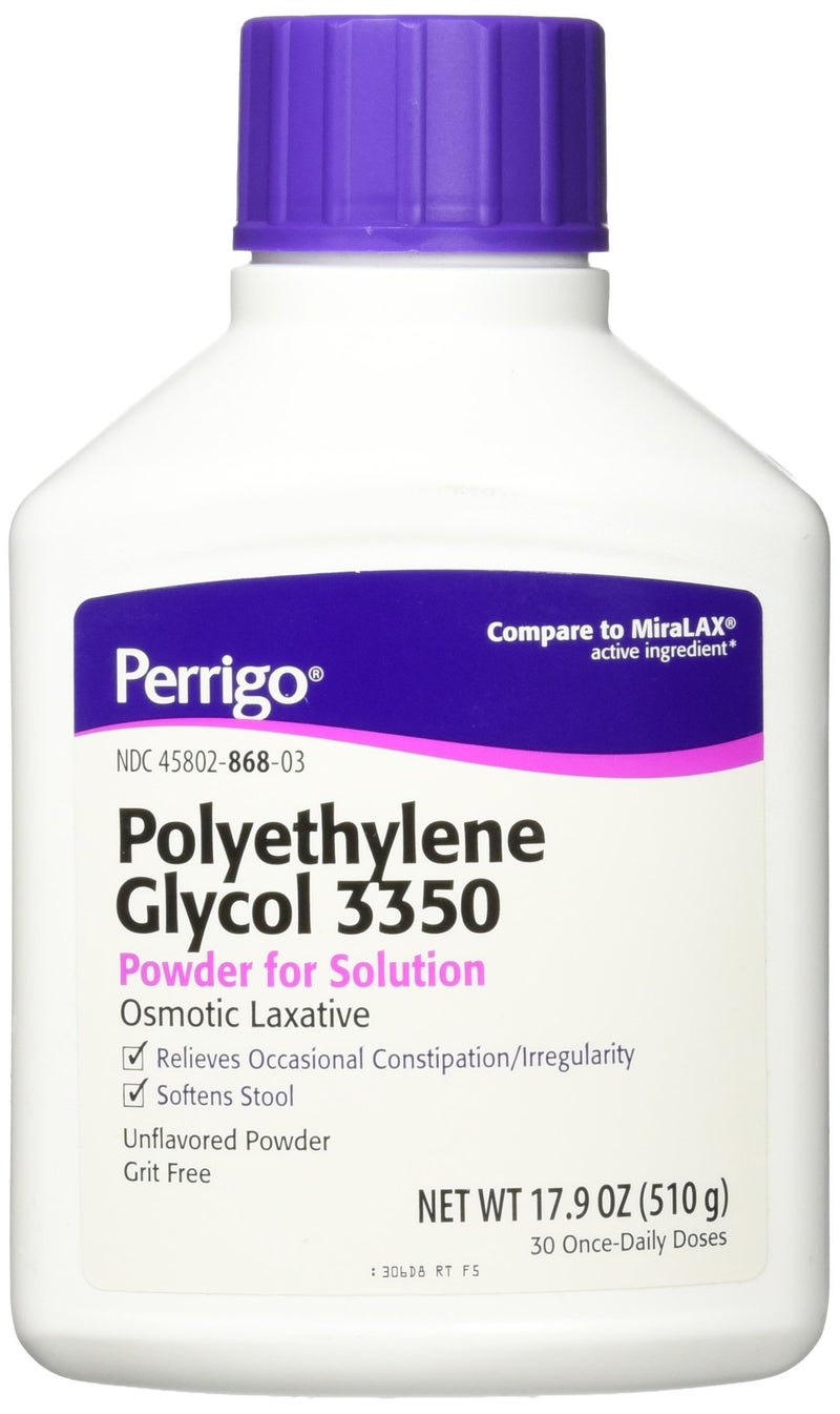 Perrigo Polyethylene Glycol 3350 17.9 Oz (510gm) Powder (Compare to Miralax) - Image 1