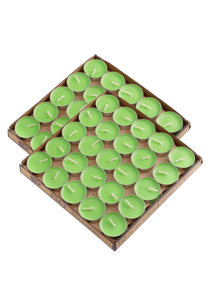 لوكاداه عبوة من 100 شمعة صغيرة الحجم - بدون رائحة - بدون دخان - مدة احتراق تصل إلى ساعتين - ديكور لحفلات الزفاف والحفلات والمواعدة واحتفالات المهرجانات - Image 1