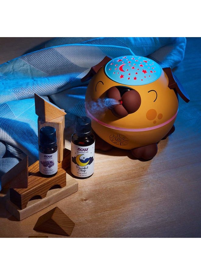 Essential Oils, Sleepy Puppy Aromatherapy Oil Diffuser, Projects Onto Ceiling, Runs up to 12 Hours, Plays Multiple Soothing Sounds, Includes Volume Control