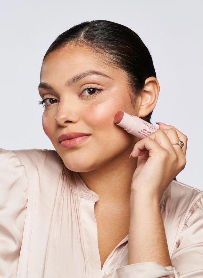Wander Beauty On-the-Glow Blush and Illuminator - Bare/Nude Glow - 7-in-1 Hydrating Cream Blush & Highlighting Stick - Stick Blush for Cheeks, Lip, Face & Body - Highlighter Makeup & Blush - 0.4 oz - Image 4