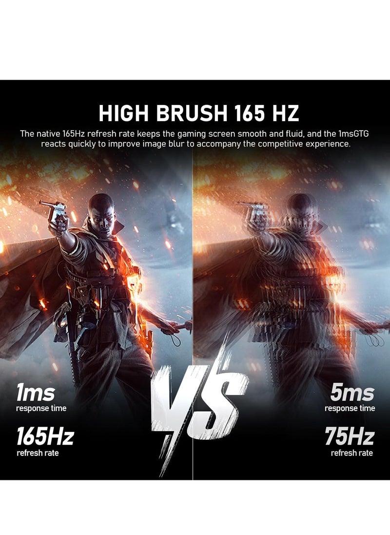 Ahuamty - 32 inch Gaming Monitor 165Hz 1500R QHD (2560x1440) 2K Computer Curved Monitors with FreeSync HDR, Display Port, HDMI for Home Office & Gaming Use Display Screen - Image 1