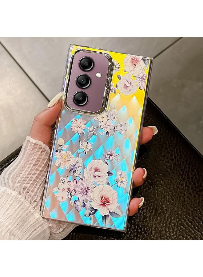 S-TOP Case For Samsung Galaxy A14 5G Electroplating Laser Flower Texture TPU Phone Case - Image 1