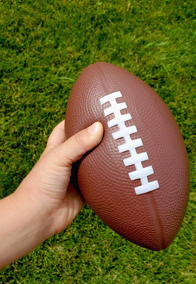 LMC Products Foam Football - 7.25” Kids Football - Soft, Small Balls for Kids – Toddler Mini Ball 3 Pack - Image 3