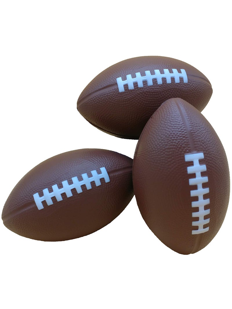 LMC Products Foam Football - 7.25” Kids Football - Soft, Small Balls for Kids – Toddler Mini Ball 3 Pack - Image 5