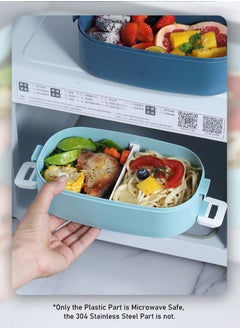 TAPIT 1400ml 2-Tier Stainless Steel Lunch Box for Kids/Women Insulated Student Bento Box for School Leakproof Meal Box Portable Food Container for Outdoor Picnic (Pink)  - Image 5