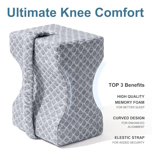 UJPFEO Knee Pillow for Side Sleepers, Leg Pillow for Sciatica, Back, HIPS, Knees, Joints Pain Relief,Pillows for Between Legs While Sleeping Spine Alignment Support & Relieves Pressure - Image 2