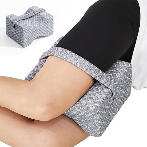 UJPFEO Knee Pillow for Side Sleepers, Leg Pillow for Sciatica, Back, HIPS, Knees, Joints Pain Relief,Pillows for Between Legs While Sleeping Spine Alignment Support & Relieves Pressure - Image 1