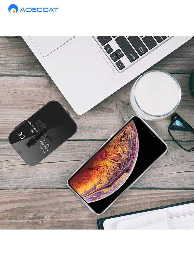 ايسكوت محول سفر قابل للفصل ومتعدد الوظائف، يحتوي على منفذي USB، يناسب أكثر من 150 دولة، بما في ذلك الاتحاد الأوروبي، المملكة المتحدة، الولايات المتحدة، وأستراليا.  - Image 5