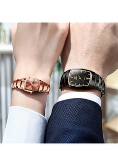 OLEVS OLEVS Pair Men Women Watches Set Analog Date Diamond Stainless Steel Waterproof Luminous Watch 7006  - Image 3