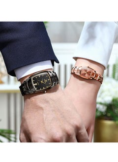 OLEVS OLEVS Pair Men Women Watches Set Analog Date Diamond Stainless Steel Waterproof Luminous Watch 7006  - Image 2