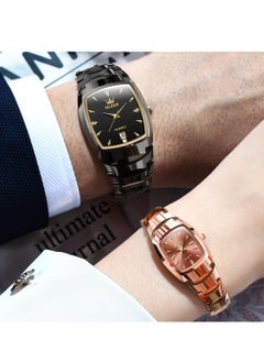 OLEVS OLEVS Pair Men Women Watches Set Analog Date Diamond Stainless Steel Waterproof Luminous Watch 7006  - Image 4