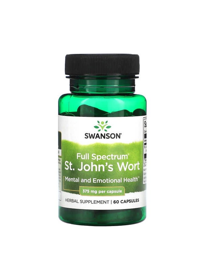 SWANSON Full Spectrum St. John's Wort, 375 mg, 60 Capsules