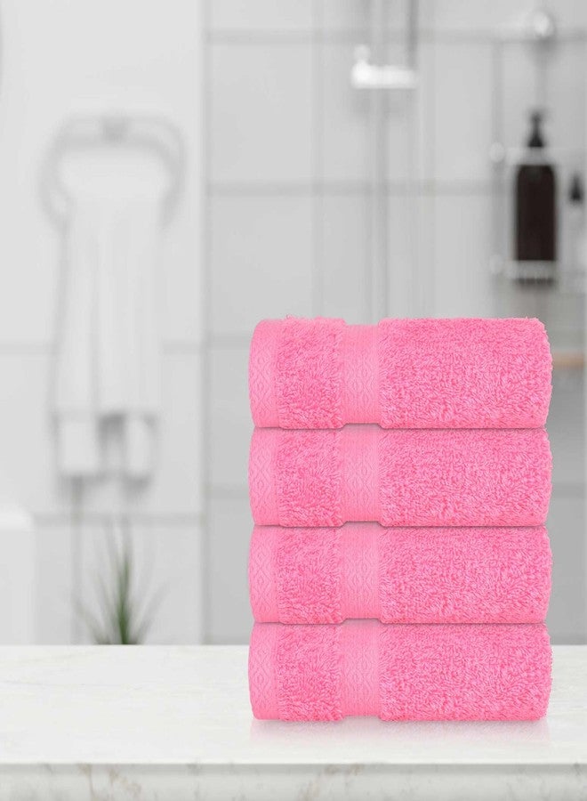 YRALY Premium Turkish Cotton Washcloths (4 Pack) Hotel Quality Ultra Soft & Absorbent Towels for Face, Hand, Kitchen & Cleaning - Pink - Image 4