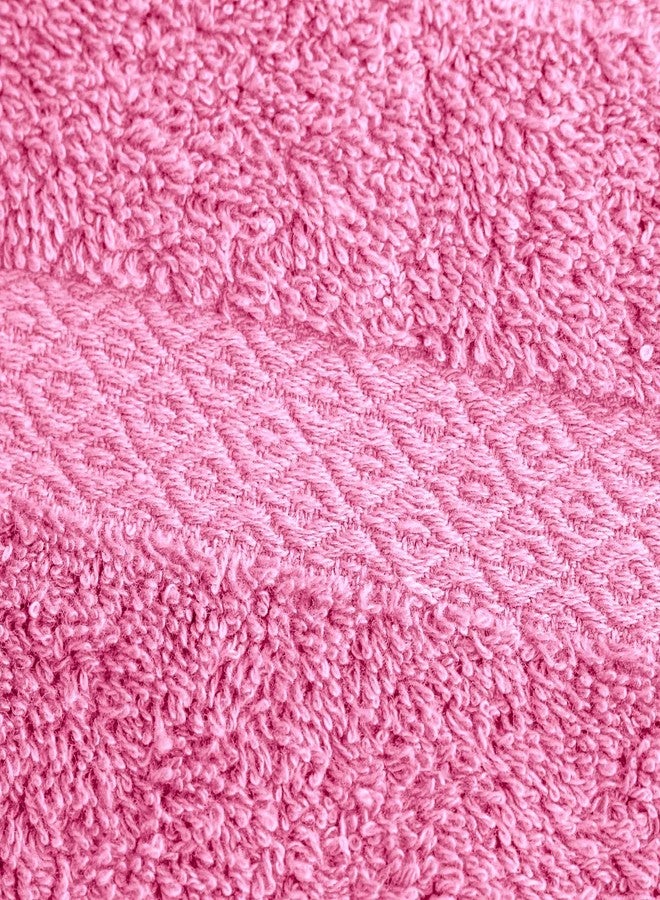 YRALY Premium Turkish Cotton Washcloths (4 Pack) Hotel Quality Ultra Soft & Absorbent Towels for Face, Hand, Kitchen & Cleaning - Pink - Image 5