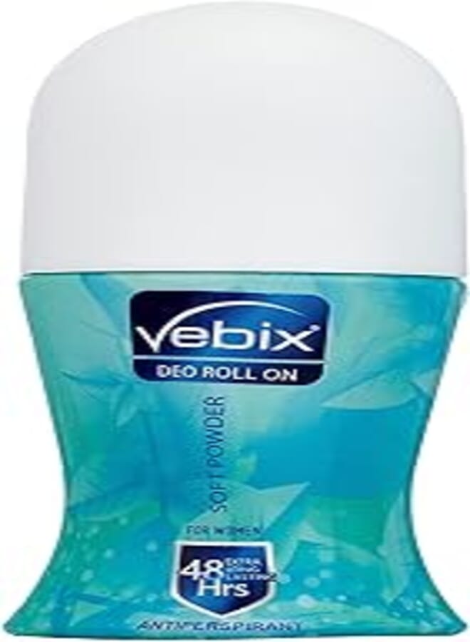 Vebix Deodrant Roll-On Powder Soft for Women - 50 ML