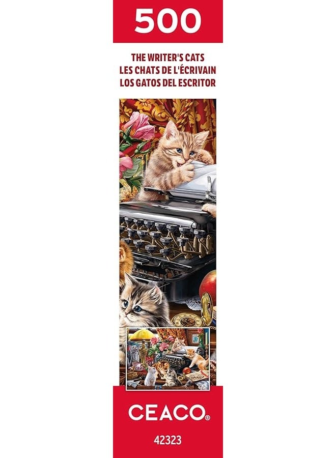 Ceaco - Paws Gone Wild - The Writer's Cats - 550 Piece Jigsaw Puzzle - Image 5