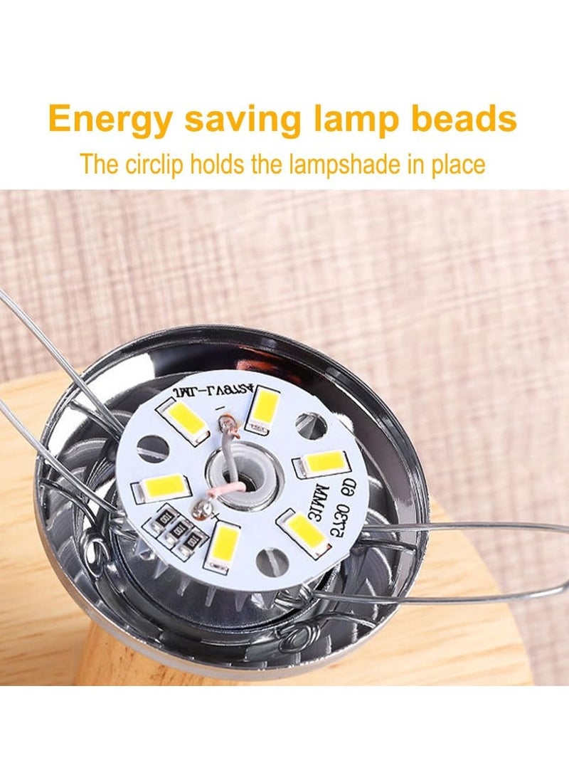 يوڠام - مصباح طاولة بجانب السرير مع كابل USB ومفتاح، مصباح LED لغرف النوم، مصباح طاولة جانبية، مصباح مكتب بتصميم بسيط، قاعدة دائرية من الخشب الصلب مع مظلة قماشية، مناسب لغرف المعيشة وغرف الأطفال والمكاتب - Image 1