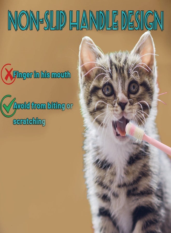 YMPEKA 3Pack Small Dog Toothbrush Cat Tooth Brush Brushing Kit Cat Dental Care,Deep Clean Acne Chin Treatment Suction Cup 360 Degree Silicone pet Toothbrush, for Cats Dogs - Image 3