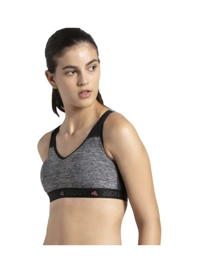 JOCKEY Jockey AP21 Women Wire free Padded Tactile Nylon Elastane Stretch Full Coverage Optional Cross Back Styling Sports Bra with Stay Dry Treatment