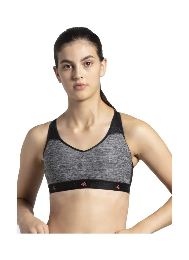 JOCKEY Jockey AP21 Women Wire free Padded Tactile Nylon Elastane Stretch Full Coverage Optional Cross Back Styling Sports Bra with Stay Dry Treatment