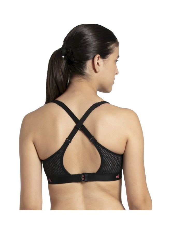 JOCKEY - Jockey AP21 Women Wire free Padded Tactile Nylon Elastane Stretch Full Coverage Optional Cross Back Styling Sports Bra with Stay Dry Treatment - Image 1