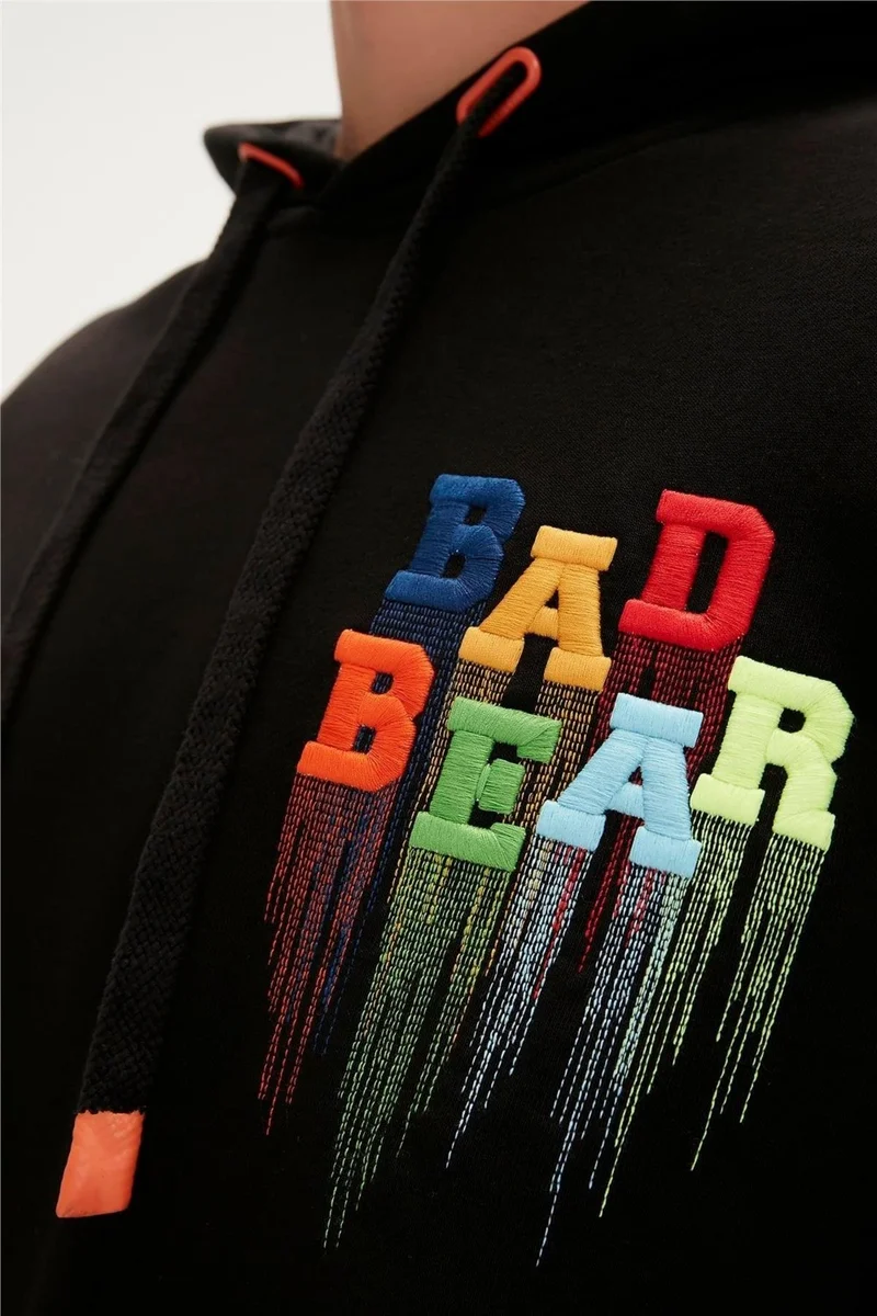 باد بير Rainbow Hoodie Men's Black Sweatshirt 23.02.12.005-C01