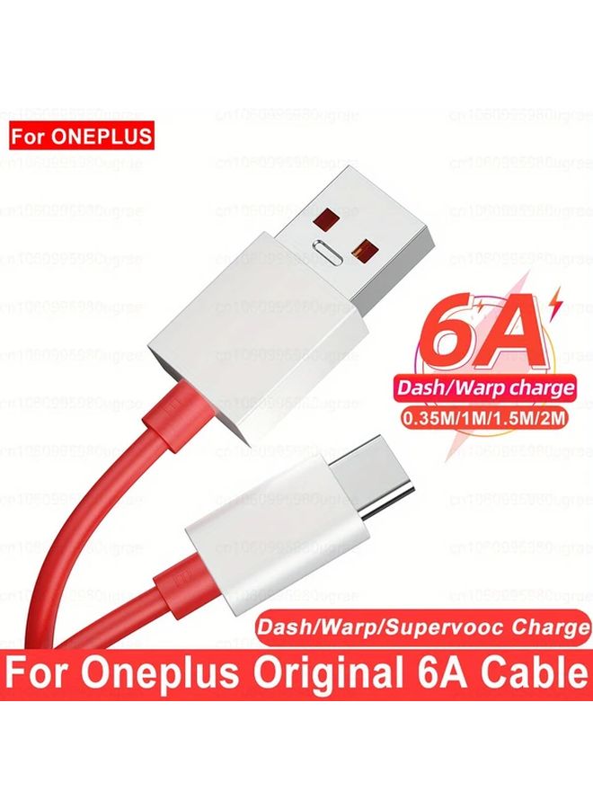 80W Fast Charging USB A To USB C Cable 39 37 Inch Supervooc Dash Warp Charge Cord - Image 1