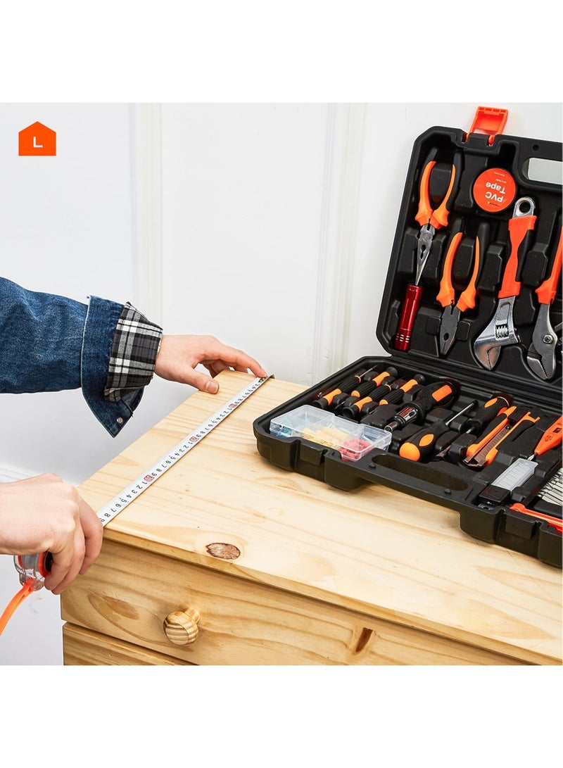 Halamine 100 Piece Tools Set， Heavy Duty Tool Set With Bag Multicolour 30cm，for Home Repairs DIY Furniture Assembly Electrical Work Carpentry Workshop - Image 3