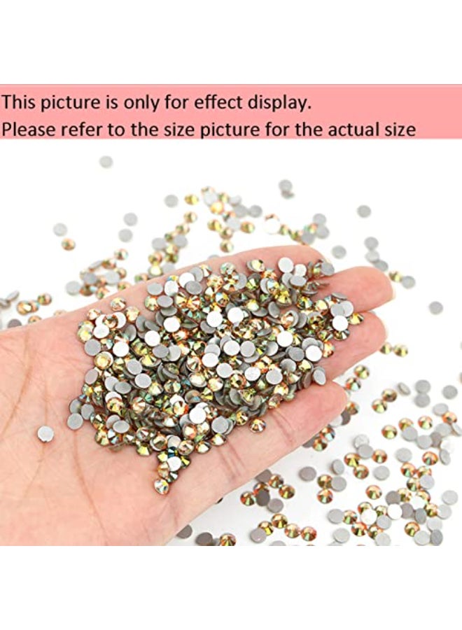 Dowarm 288Pieces SS30 Flatback Rhinestones 65MM Glass Crystal Rhinestones for Craft Nails Dance Costumes Flat Back Nail Crystals Non Hotfix Rhinestones SS30 65MM Ghost Shiny - Image 3