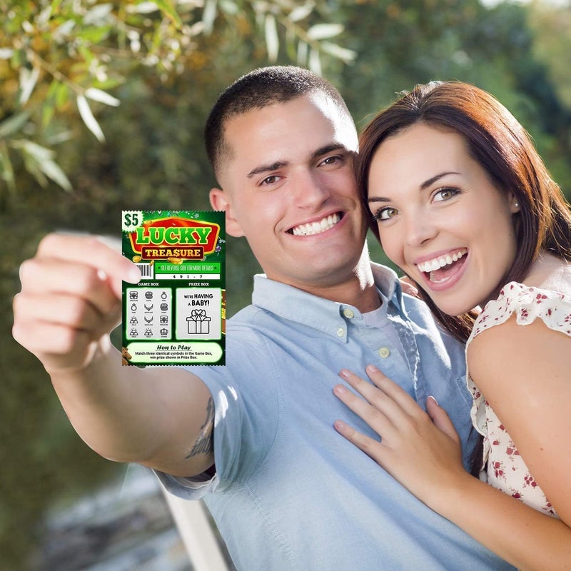 Jayour 6 Pack - Pregnancy Announcement Lottery Scratch-Off Tickets | 4x6 Authentic Looking | Great for Baby Announcements | Perfect for Pregnancy Announcement for Grandparents, Future Dad, or Friends! - Image 3